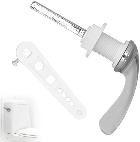 JOYVOX Universal Alloy Toilet Flush Handle - Elegant Chrome Finish, Easy Installation, Durable Rust-Resistant Front Mount Replacement, Compatible with Most Toilets, Smooth and Reliable Operation