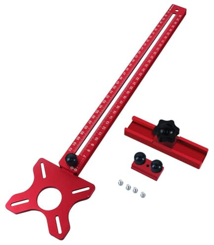 Greethga Soporte de ranura de fresado de hardware de router para Jig Router Circle Cutting Jig Punch Soporte para ranura de fresado de enrutador métrico