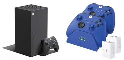 Venom Twin Charging Dock with 2 x Rechargeable Battery Packs - Shock Blue (Xbox Series X & S / Xbox One)