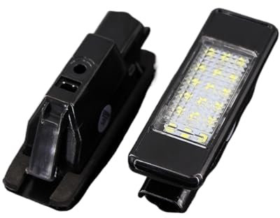 BWZJS 2pcs Car Rear License Number Plate Light Lamp 18 LIGHT SMD Lamp, for Peugeot, 106 207 307 308 406 407 508, for Citroen, C3 C4 C5 C6 C8 Led Number Plate Light