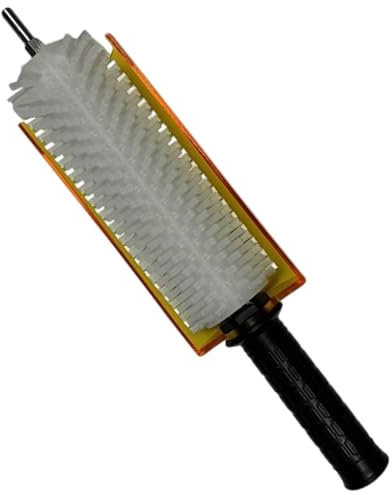 Perfeclan Skibürste mit Achsengriff und Abdeckungssatz, Skiwachsbürste, rotierende Bürste, praktische, tragbare, leichte Snowboard-Wachsbürste, Nylon