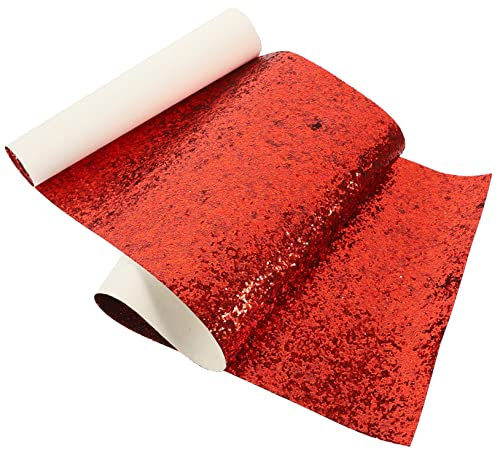 EXCEART Glitzer-kunstlederplatte Lederplatten Zum Basteln Von Ohrringen Dicke Paillettenplatte Für Diy-handwerk Zum Schneiden Und Nähen Geeignet