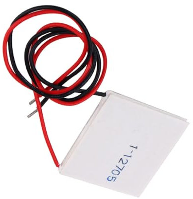 TEC1-12705 Heatsink Thermoelectric Cooler Peltier Plate Module, Semiconductor Chilling Plate, Inspected and Tested, 6-inch Leads, 12V 5A DC for CPU Coolers, Power Sources