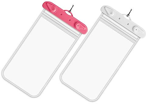 OSALADI 2piezas Bolsa para Teléfonos Móviles Diseño Transparente para Playa Natación y Actividades Acuáticas Cuerda para Colgar Al Cuello
