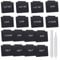 16 Pcs Basket Labels Set, Chalkboard Labels Clip with 2 Pcs Marker Pen, Bins Pantry Organization Removable Small Chalkboard Clips Label Holder(Black)