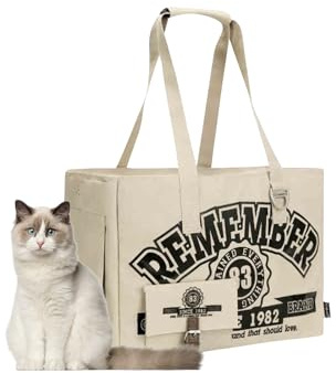Galatée Tragetasche Für Haustiere, Faltbare Hundetasche, Von Fluggesellschaften Zugelassen, Tragbare Katzentasche Mit Öffnung Oben, Reisetasche Für Katzen Und Kleine Hunde(Weiß)
