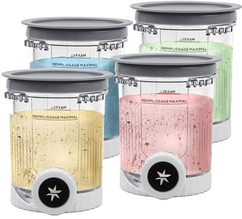 NANOBABY Pints and Lids Replacement Compatible with Ninja Swirl by Creami NC700 Series Ice Cream Makers, 16oz Cup Containers Replacement for Creami Swirl NC701 NC701Q CN701CO, 2-Pack, BPA Free, Clear