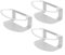 Kit di montaggio a parete per router WiFi, 17,2 x 12 x 8 cm, kit di montaggio a parete rimovibile per EERO Pro7 Optimize Space Enhance Organization (bianco tre carichi)