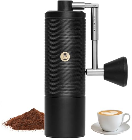 Timemore C5 ESP PRO Molinillo de café de mano, 50 niveles ajustables, mecanismo de acero inoxidable de 42 mm, molinillo de café de mano con mango plegable, todo metal, para espresso, prensa francesa y