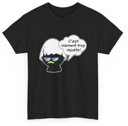 Tee Shirt Noir Calimero – C’est Vraiment Trop Injuste ! – T-shirt Humour Rétro Unisexe S-3XL