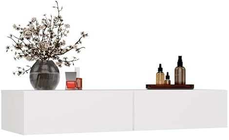 CDF Schminktisch ohne Spiegel Schmink Tisch Klein für Make Up | Schminkkommode Modern Toaletttisch Frisierplatz Schmal Eckschminktisch mit Schubladen Kommode Frisiertisch 110cm – MIKA Weiß