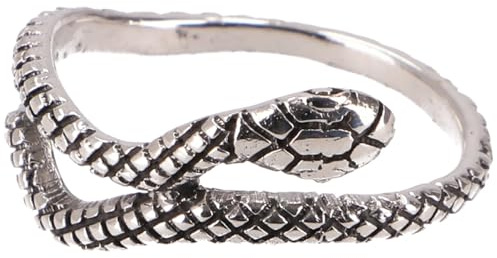 Silberring, Vintage Schlangenring, offen, anpassbar, Damen Schmuck
