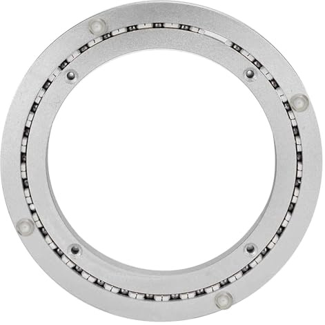 SBJKLYRN Plato Giratorio para Mesa, Aluminio - Rodamiento de Mesa Redonda con Tira de silenciador de PE - Base giratoria Grande con rotación de 360°(16 Inches (400mm))