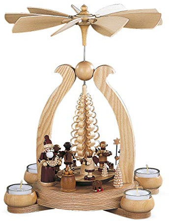 Müller Bogenpyramide Bescherung 34cm Erzgebirge