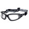 Bolle TRACPSI Tracker Glasses Nylon Frame Anti-Scratch and Fog Lens, Clear/Black