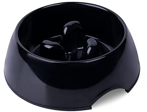 SUPER DESIGN Gobble-Stop Slow Feeder Dog Bowl Slow Eating Anti-Gulp BPA Free Melamine Bowl Fun Interactive Pet Bowl for Dogs Cats Puppies