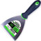 4 Putty Knife (HEAVY DUTY - FLEXIBLE STIFF BROAD KNIFE BLADE) Paint & Wall Scraper - Carbon Steel - Ergonomic Comfort Handle - Perfect for Spackle, Spreading Scraping Walls, Floors, Tile, More!
