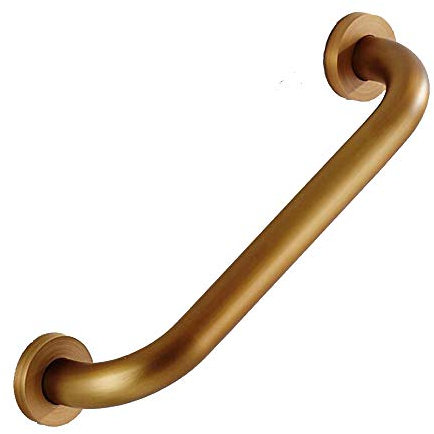 Ottone Barra di Sicurezza Montato a Parete Maniglione Disabili, Accessorio per il Bagno Della Corrimano Bagno Antiscivolo Maniglia di Sicurezza,30CM Oro