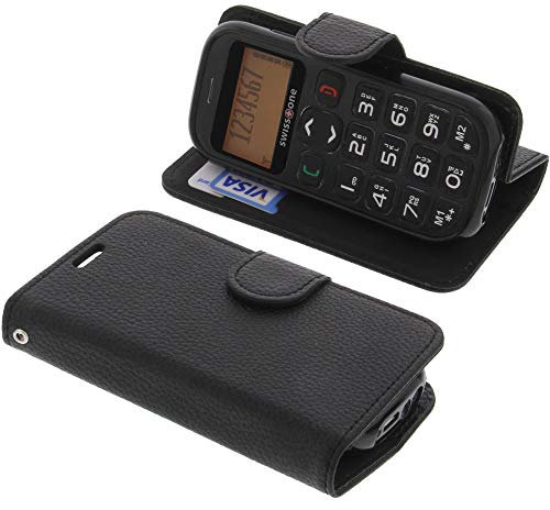 foto-kontor Tasche kompatibel mit Swisstone BBM 320 Book Style schwarz Schutz Hülle Buch