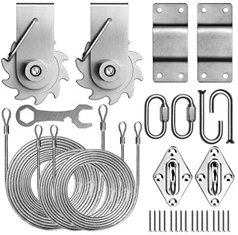 ColourTree Treuil à cliquet carré/rectangulaire pour voile d'ombrage, câble et câble de serrage