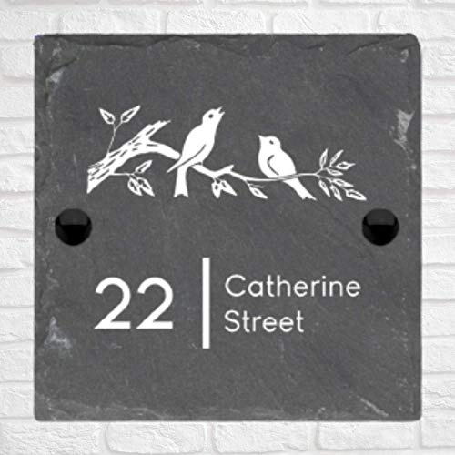 Be-Creative Rustic Natural Slate House Gate Sign Personalised Name Plate - ( 15cm x 10cm )