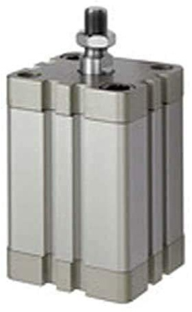 RIEGLER 15.DMA.80030 Serie ACE Kompaktzylinder, Doppeltwirkend mit Magnet, 80mm Kolben, 30mm Hub, G 1/8 Anschluss, M16 x 1.25 Kolbenstangen