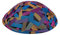 SHUCK24 Eine edle Kippa mit Buntem Muster Freilach (auch: Kippah, Yarmolke oder Kappl) für Erwachsenen (ca. 15 cm Durchmesser) für besondere Anlässe. Geschenkverpackung