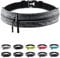 Fitgriff® Laufgürtel für Handy - Lauftasche Jogging, Hüfttasche, Sportgürtel, Running Belt zum Joggen, Laufen, Sport, Fitness - passend für alle Smartphones (Grey 2, 62-90cm Bauchumfang)