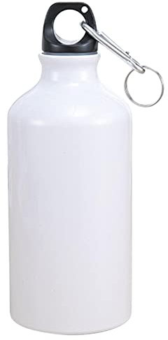 Oshhni Sublimación portátil Botella de Agua en Sport W/Mosquetón con de Transporte Tapa para Beber Impresión para