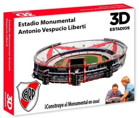 3D Puzzle Stadium - 3D-Puzzle Stadion Monumental Antonio Vespucio Liberti (River Plate), Rot, groß (Eleven Force 15709)