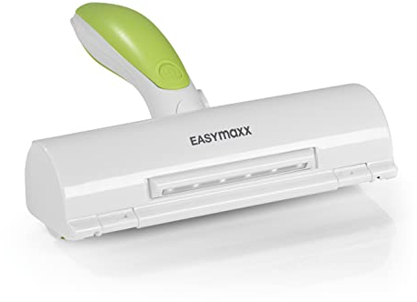 EASYmaxx Fusselrolle für Tierhaare mit integriertem Licht | Wiederverwendbare Fusselbürst für Hunde- & Katzenhaare | säubert schnell & effektiv das Sofa, Bett, Kleidung | großer Auffangbehälter [ABS]