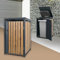ML-Design Box pour 1 Poubelle, 240L, 68x80x116,3 cm, en Acier, Anthracite/Aspect Chêne, Résistant aux Intempéries, Habillage de Poubelle avec Couvercle Rabattable/Porte, Conteneur Abri Hangar