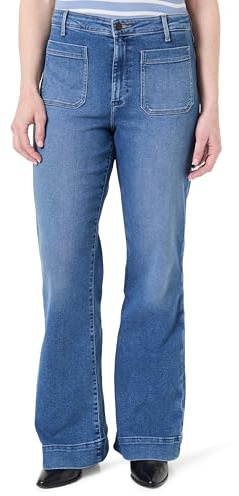 Wrangler Vaqueros Flare para Mujer, Gris, 28W / 32L