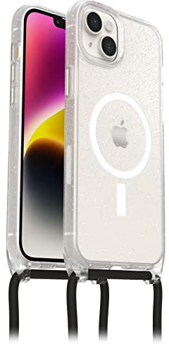 Otterbox React Necklace Coque avec MagSafe pour iPhone 14 Plus, Coque de Protection Ultra Fine avec Collier réglable et Amovible, testé Selon Les Normes Militaires, Stardust - Livré sans Emballage