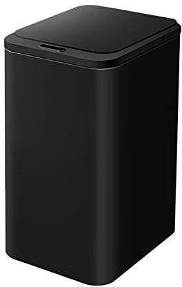 Poubelle Intelligente Induction Ménage Poubelle Acier Inoxydable Automatique Poubelle Étroite Cuisine Poubelle avec Couvercle (Noir 9L)