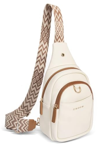 OSOCE Sacs Bandoulière Femme Cuir Sac Banane de Poitrine Antivol Petit sac en PU Multifonctionnel pour Voyage