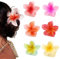 JOCXZI Pinze per capelli,Mollette per capelli,Set di 6 fermagli per capelli a fiore da donna grandi fermagli per capelli spessi fermagli a tenuta forte