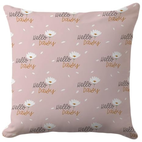 Rosa Gänseblümchen-Kissenbezug