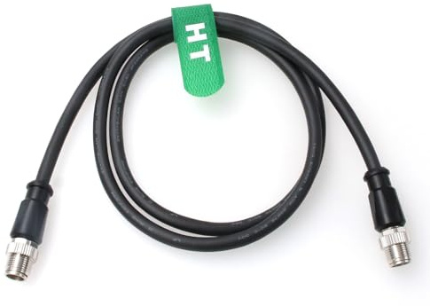 HangTon M12 8-poliges X-codiertes auf 8-poliges X-codiertes Ethernet-Netzwerkkabel Cat6 für Cognex Basler Industrie-Sensorkamera, Hochgeschwindigkeit, abgeschirmt, 50 cm