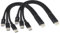 AAOTOKK 2-Pack/20cm Short 3 in 1 USB-C Male to Type-C Male Fast Charge Cord - Compatible for Mobile/Android and USB-C Devices (Black-3 Type C)