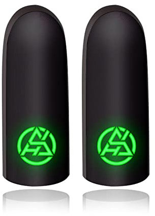 JDXFENG Gaming Finger Thumb Sleeve Respirant Résistant à la Sueur Lumineux Gants de Pouce Antidérapant 0,3 mm Ultra-Mince pour PUBG Mobile