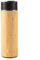 Bamboo-Tea Infuser Bottle with Removable Stainless Steel Strainer, Natural Wood Travel Mug Double-Walled Tea Infuser Travel Bottle for Hot/Cold Drinks