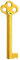 Haz·quls (KY-6N) 3 Hole Hollow Barrel Brass Plated Skeleton Key for China cabinets, Dresser Locks, or Other Pieces of Furniture (1 Pcs)