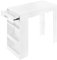 WOLTU Mesa Alta de Bar, Mesa de Barra Cocina, con 1 Cajon, 1 Botellero y 2 Estantes, para Comedor, Isla Cocina y Salón, 100x50x100 cm, Blanco