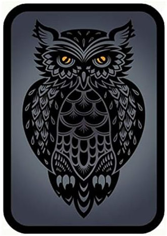 Ali Bongo Große Tabakdose aus Metall, 11 x 8 x 2,8 cm, mit 4124L Eule, mehrfarbig