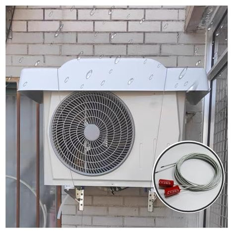 Copertura for Condizionatore d'Aria da Esterno | Defender for Pompa di Calore/HVAC/Condensatore| Universale Centrale Coperture Condizionanti for Le unità Esterne (Color : Bianco, Size : 95x43X15cm