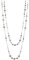FULU AUTUMN Lange Perlenkette Damen Silber Schwarz Statement Kette Modeschmuck Kett Lang Vintage Schmuck Geburtstag Geschenke für Frauen(Black)