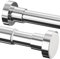 Extendable Shower Curtain Rod, Tension Rod 62-85CM, φ25mm, No Drill Telescopic Pole, Adjustable Strong for Bathroom Bedroom Window Closet, Silver