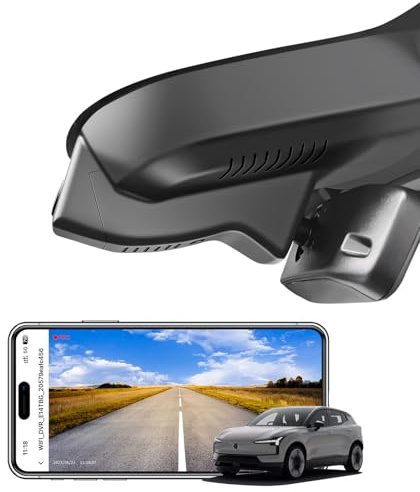 Mangoal 4K Dash Cam Custom for Volvo EX30 2025 2026 | Twin Single Motor AWD RWD etc, Integrated OEM Look, UHD 2160P Video,WiFi & App, Loop Recording, Easy to Install, 64GB Card