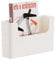 Senhoglb Wall Hanging File Folder Organizer No Drilling 1 pc Plastic Wall File Holder White Desk File Organizer Vertical Mail Organizer Wall Mounted Magazine Rack With Adhesive Pad Office Door Mailbox
